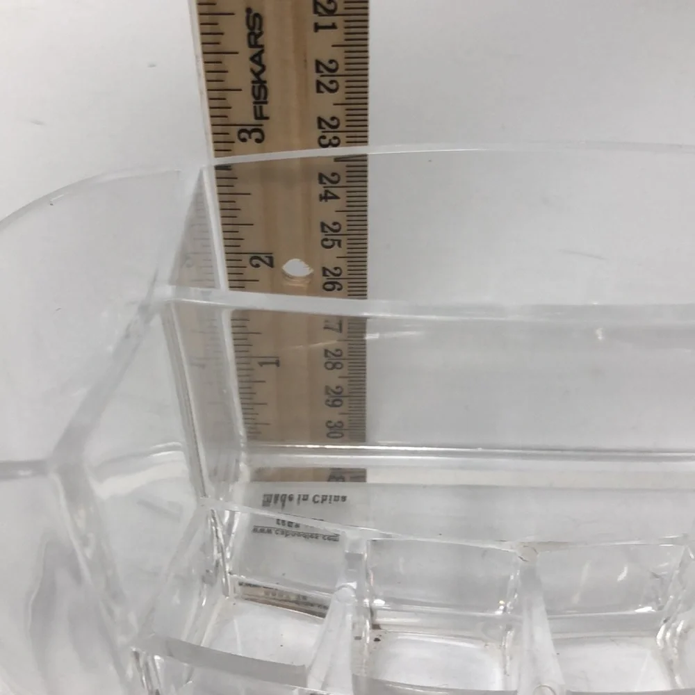 Acrylic clear make up organizer Approx. 7” x 2.75”T